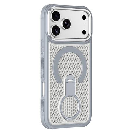 iPhone 17 Pro EIDERWOOD Hybriddeksel med Varmeavledning & 360° Roterende Støtte – MagSafe Kompatibel – Hvit