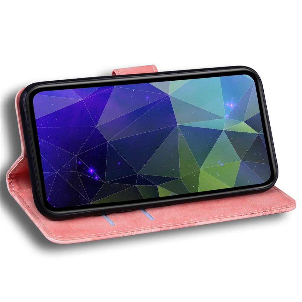 Honor 600 Lite EIDERWOOD Kunstskinn Flip Deksel - Rosa