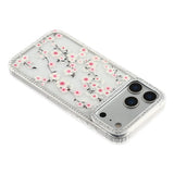 iPhone 17 Pro Max EIDERWOOD Hybrid Deksel med Strass & Blomsterdesign - Gjennomsiktig / Kirsebærblomster
