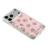 iPhone 17 Pro Max EIDERWOOD Hybrid Deksel med Strass & Blomsterdesign - Rosa / Blomster