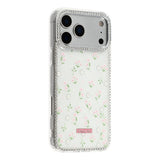 iPhone 17 Pro Max EIDERWOOD Hybrid Deksel med Strass & Blomsterdesign - Hvit / Vårblomster