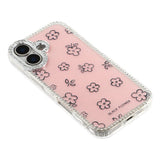 iPhone 17 EIDERWOOD Hybrid Deksel med Strass & Blomsterdesign - Rosa / Blomster