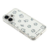 iPhone 17 EIDERWOOD Hybrid Deksel med Strass & Blomsterdesign - Hvit / Blomster