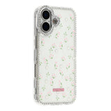 iPhone 17 EIDERWOOD Hybrid Deksel med Strass & Blomsterdesign - Hvit / Vårblomster