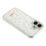iPhone 17 EIDERWOOD Hybrid Deksel med Strass & Blomsterdesign - Hvit / Vårblomster
