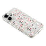 iPhone 17 EIDERWOOD Hybrid Deksel med Strass & Blomsterdesign - Gjennomsiktig / Kirsebærblomster