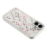 iPhone 17 EIDERWOOD Hybrid Deksel med Strass & Blomsterdesign - Gjennomsiktig / Kirsebærblomster