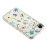 iPhone 17e / 16e EIDERWOOD Hybrid Deksel med Strass & Blomsterdesign - Hvit / Flerfarget Blomster