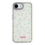 iPhone 17e / 16e EIDERWOOD Hybrid Deksel med Strass & Blomsterdesign - Hvit / Vårblomster