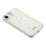 iPhone 17e / 16e EIDERWOOD Hybrid Deksel med Strass & Blomsterdesign - Hvit / Vårblomster