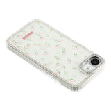 iPhone 17e / 16e EIDERWOOD Hybrid Deksel med Strass & Blomsterdesign - Hvit / Vårblomster