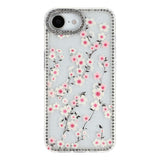 iPhone 17e / 16e EIDERWOOD Hybrid Deksel med Strass & Blomsterdesign - Gjennomsiktig / Kirsebærblomster
