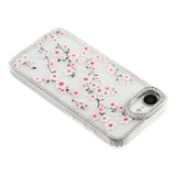 iPhone 17e / 16e EIDERWOOD Hybrid Deksel med Strass & Blomsterdesign - Gjennomsiktig / Kirsebærblomster