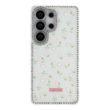 Samsung Galaxy S26 Ultra EIDERWOOD Hybrid Deksel med Strass & Blomsterdesign - Hvit / Vårblomster