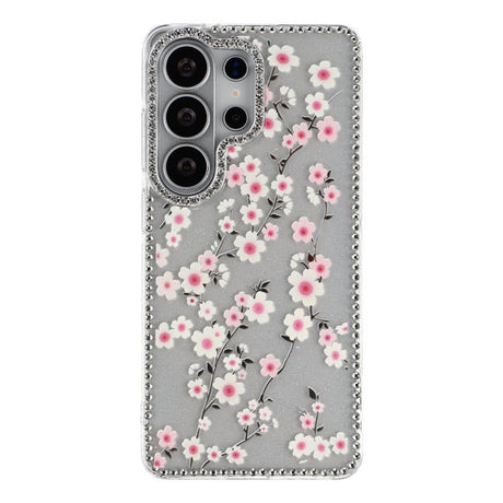 Samsung Galaxy S26 Ultra EIDERWOOD Hybrid Deksel med Strass & Blomsterdesign - Gjennomsiktig / Kirsebærblomster