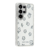 Samsung Galaxy S26 Ultra EIDERWOOD Hybrid Deksel med Strass & Blomsterdesign - Hvit / Blomster