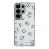 Samsung Galaxy S26 Ultra EIDERWOOD Hybrid Deksel med Strass & Blomsterdesign - Hvit / Blomster
