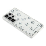 Samsung Galaxy S26 Ultra EIDERWOOD Hybrid Deksel med Strass & Blomsterdesign - Hvit / Blomster