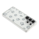 Samsung Galaxy S26 Ultra EIDERWOOD Hybrid Deksel med Strass & Blomsterdesign - Hvit / Blomster