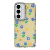 Samsung Galaxy S26 EIDERWOOD Hybrid Deksel med Strass & Blomsterdesign - Gul / Tulipaner