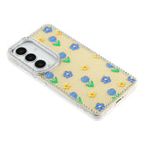 Samsung Galaxy S26 EIDERWOOD Hybrid Deksel med Strass & Blomsterdesign - Gul / Tulipaner