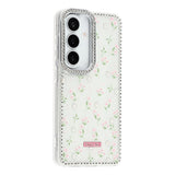 Samsung Galaxy S26 EIDERWOOD Hybrid Deksel med Strass & Blomsterdesign - Hvit / Vårblomster