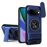 Google Pixel 11 / 11 Pro EIDERWOOD Hybrid Håndverker Deksel m. Kickstand & Cam Slider - MagSafe Kompatibel - Blå