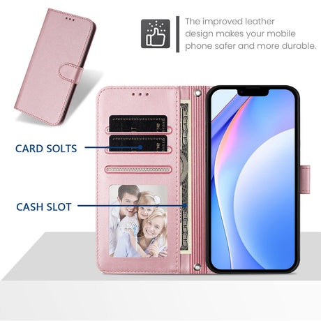 Honor 600 / 600 Pro EIDERWOOD Kunstskinn Flip Deksel m. Stropp - Rosa