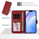 Honor 600 / 600 Pro EIDERWOOD Kunstskinn Flip Deksel m. Stropp - Rød