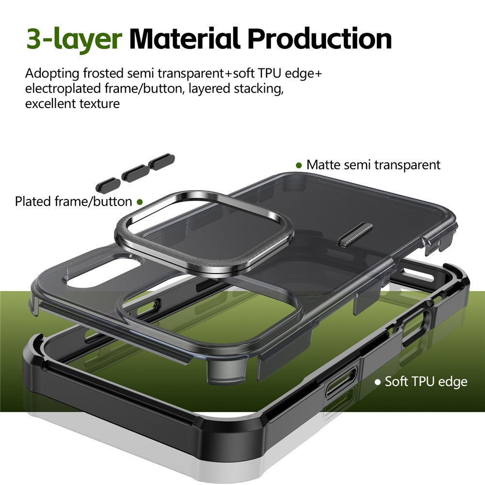 iPhone 17 Pro EIDERWOOD Matt Hybrid Plast Deksel - MagSafe Kompatibel - Svart