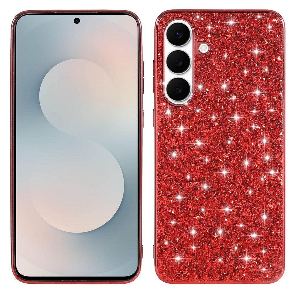 Samsung Galaxy A57 EIDERWOOD Plast Glitter Deksel - Rød