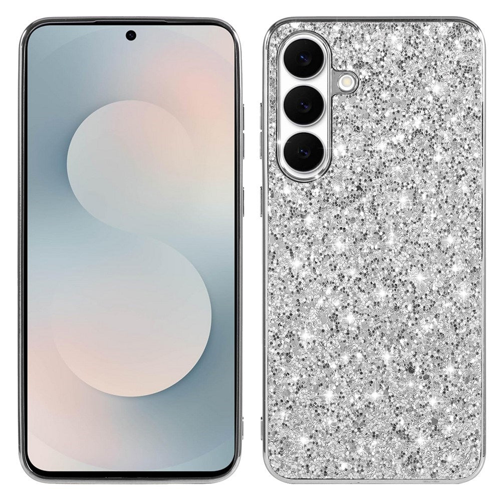 Samsung Galaxy A57 EIDERWOOD Plast Glitter Deksel - Sølv