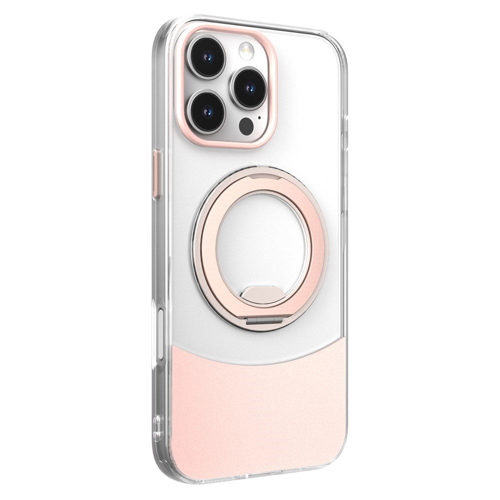 iPhone 14 Pro EIDERWOOD Hybrid Deksel med Stativfunksjon - MagSafe Kompatibel - Gjennomsiktig / Rosa