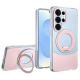 Samsung Galaxy S26 Ultra EIDERWOOD Hybrid Deksel med Stativfunksjon - MagSafe Kompatibel - Gjennomsiktig / Rosa