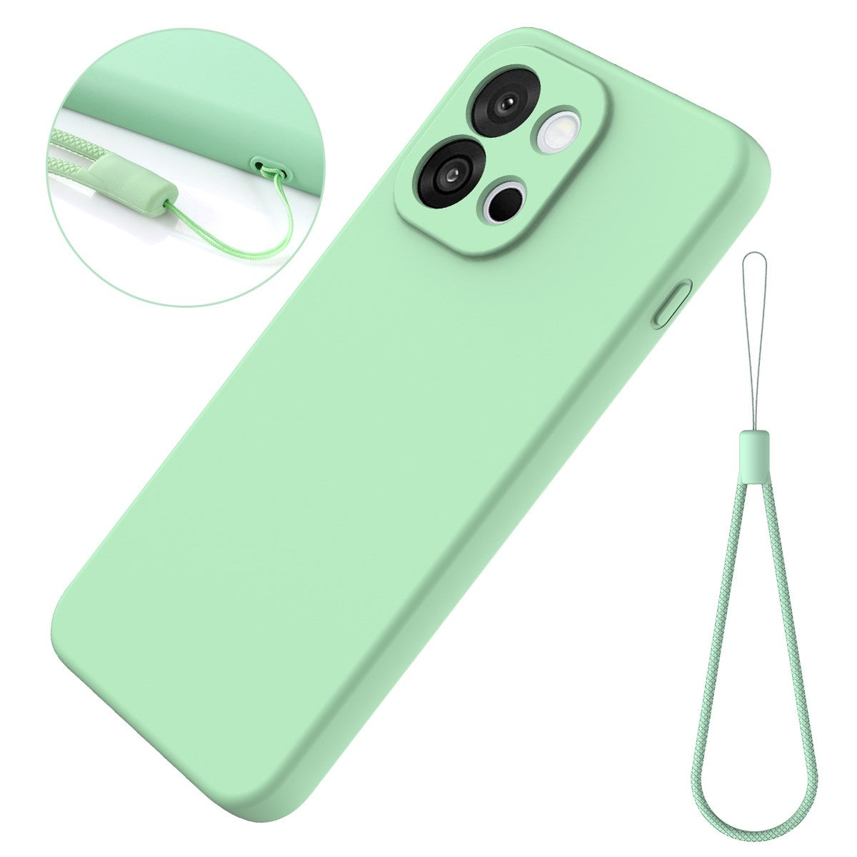 OnePlus Nord 6 EIDERWOOD Fôret Silikon Deksel m. Stropp - Grønn