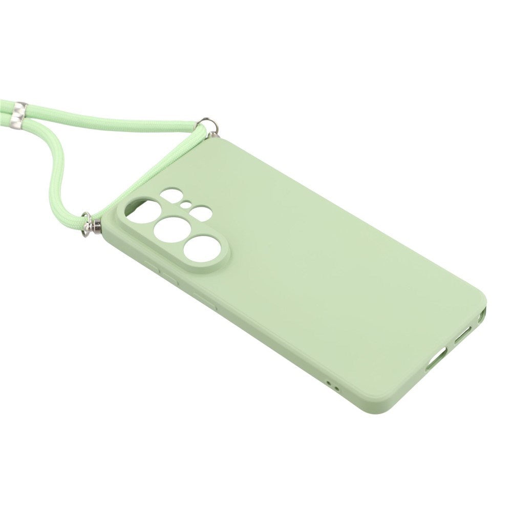 Samsung Galaxy S26 Ultra EIDERWOOD Fôret Fleksibelt Plast Deksel m. Stropp - Lysegrønn