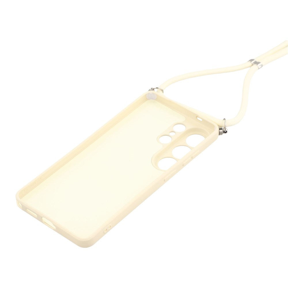 Samsung Galaxy S26 Ultra EIDERWOOD Fôret Fleksibelt Plast Deksel m. Stropp - Beige