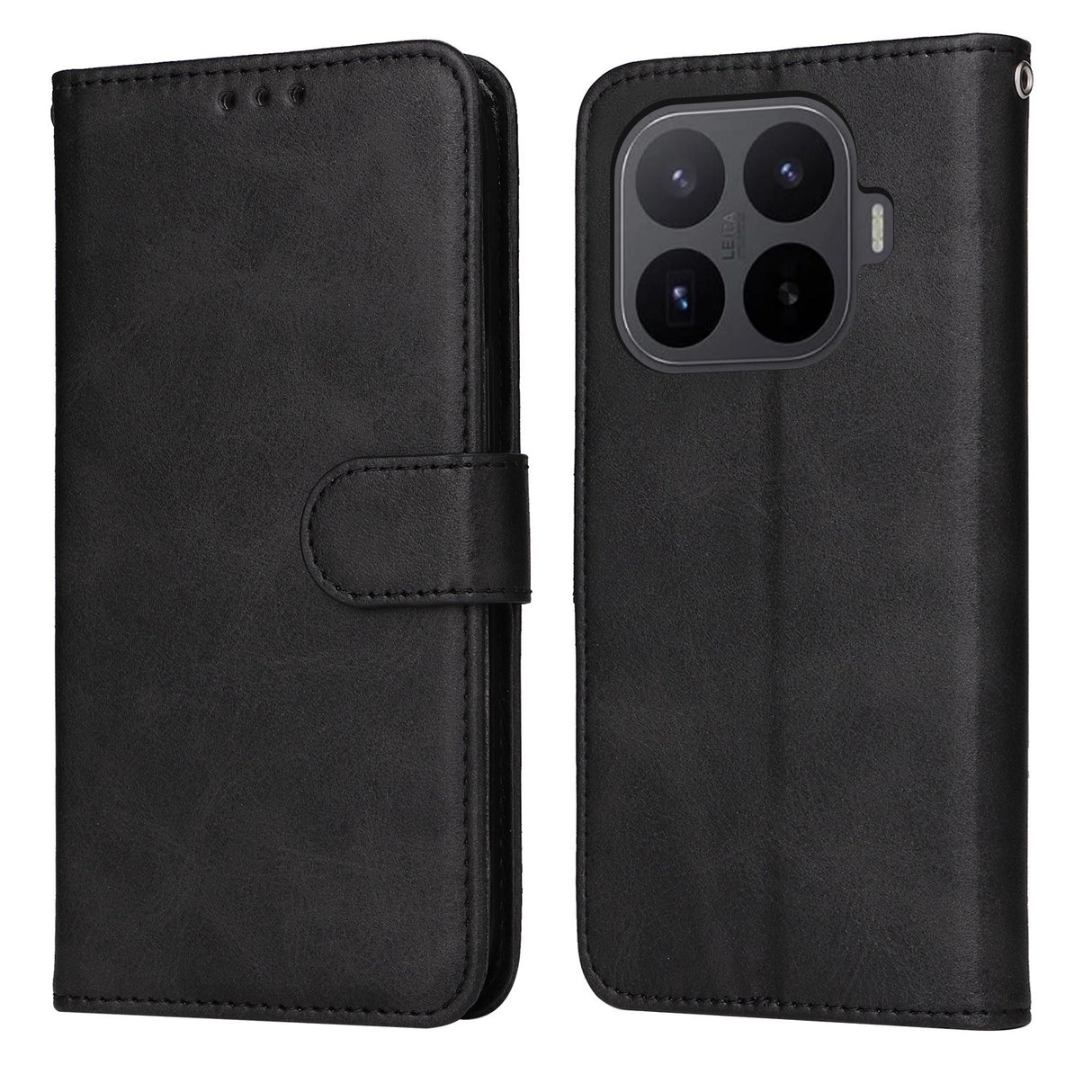 Xiaomi 17T EIDERWOOD Kunstskinn Flip Deksel m. Stropp - Svart