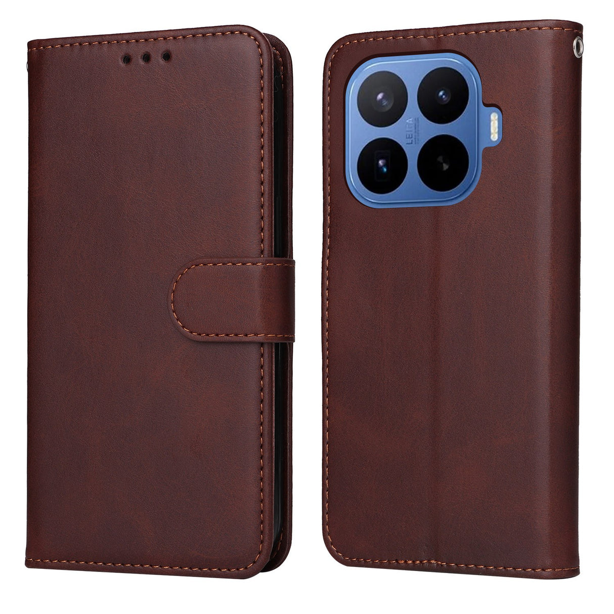 Xiaomi 17T Pro EIDERWOOD Kunstskinn Flip Deksel m. Stropp - Brun