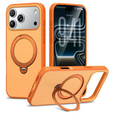 iPhone 18 Pro Max / 17 Pro Max EIDERWOOD Hybrid Plast Deksel m. Roterende Kickstand - MagSafe Kompatibel - Oransje