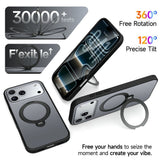 iPhone 18 Pro Max / 17 Pro Max EIDERWOOD Hybrid Plast Deksel m. Roterende Kickstand - MagSafe Kompatibel - Svart