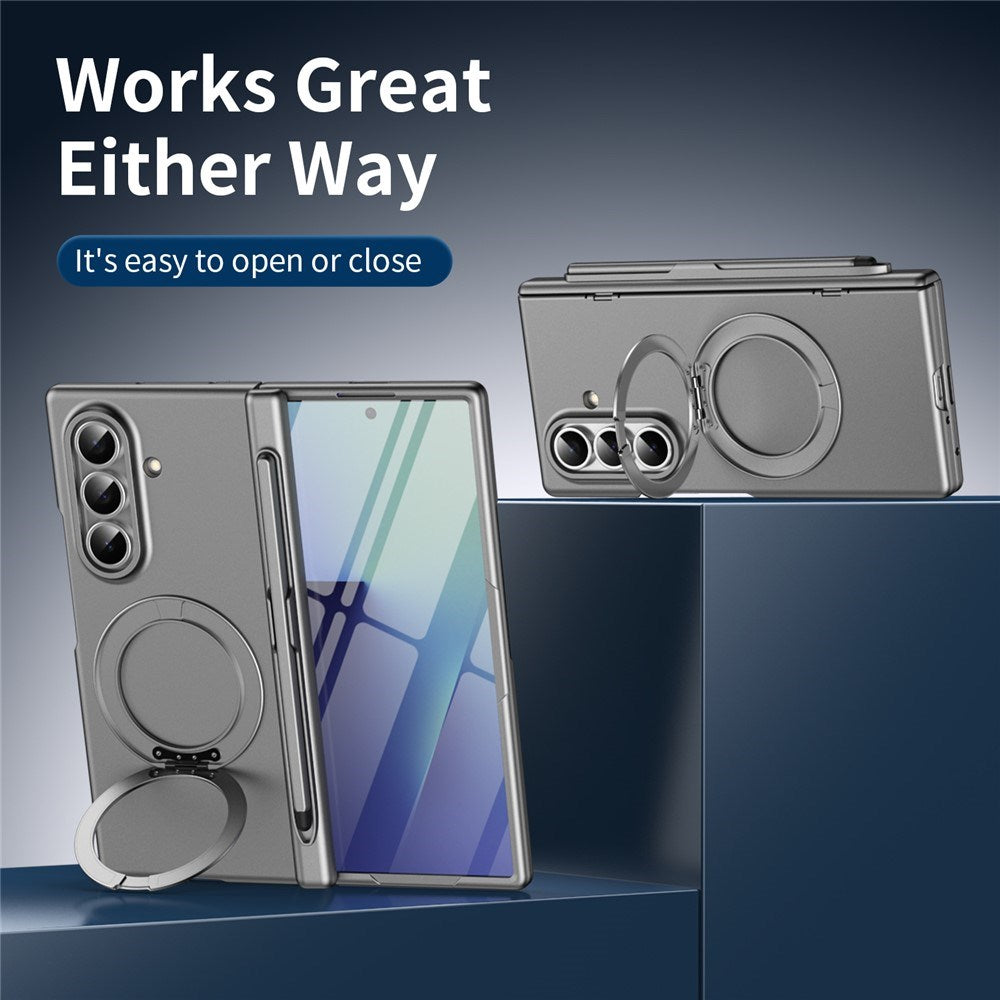 Samsung Galaxy Z Fold8 Ultra EIDERWOOD Deksel med Skjermbeskyttelse & Stativfunksjon - Grå