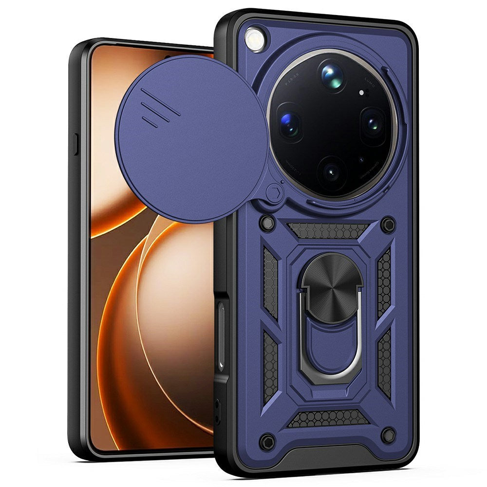 OPPO Find X9 Ultra EIDERWOOD Håndverker Deksel med 360° Roterbar Camslider & Kickstand - Svart / Blå
