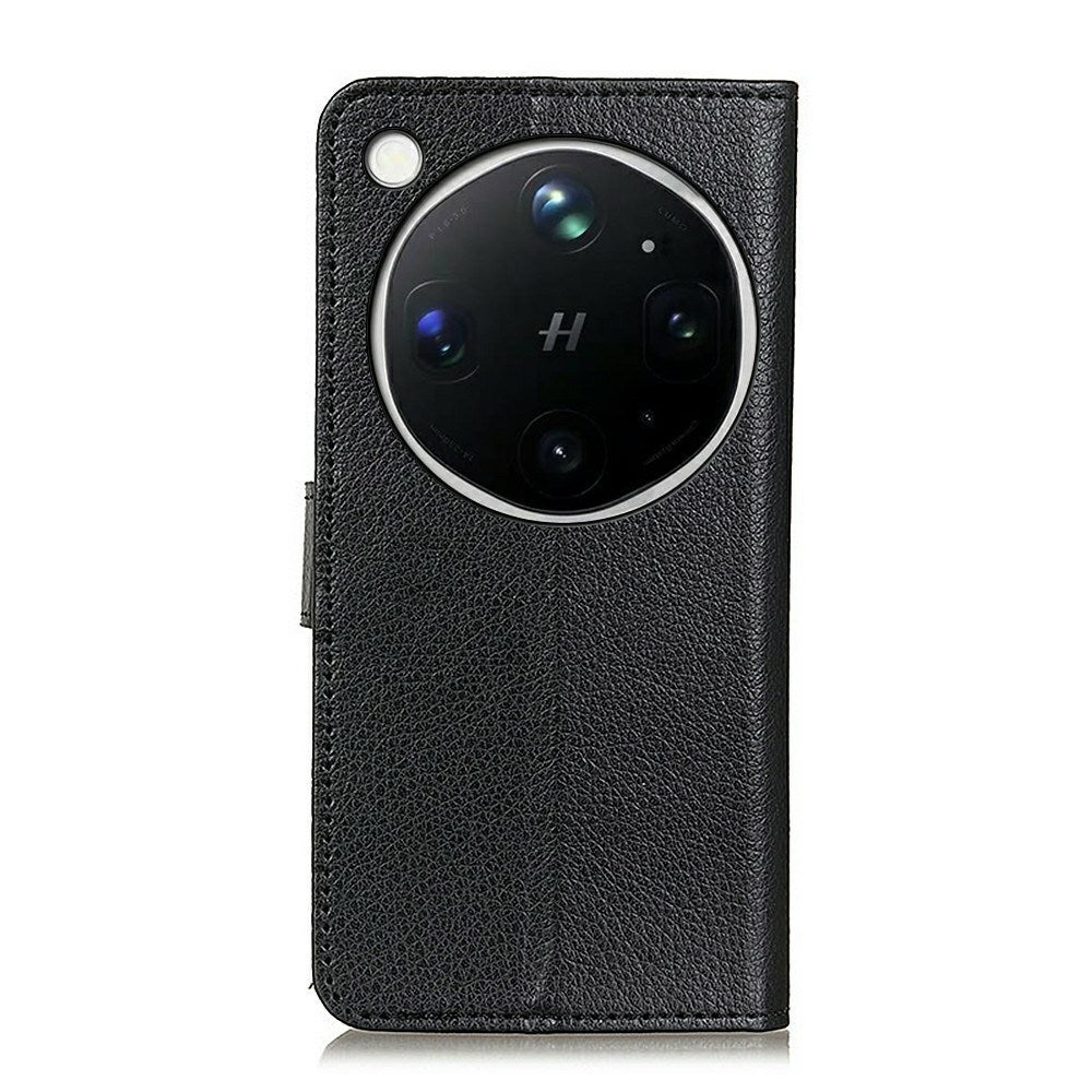 OPPO Find X9 Ultra EIDERWOOD Kunstskinn Flip Deksel m. Kortlomme & Stativfunksjon - Svart
