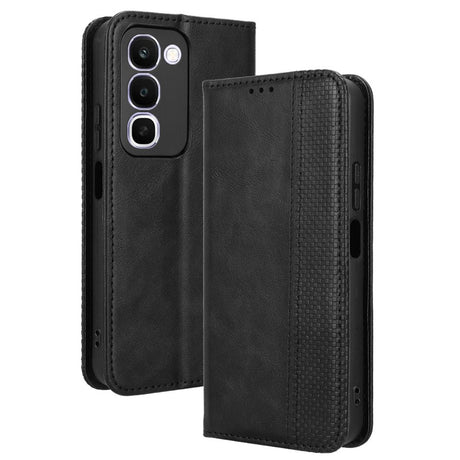 Realme C100 EIDERWOOD Kunstskinn Flip Deksel m. Kortlomme & Stativfunksjon - Svart