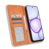 Realme C100 EIDERWOOD Kunstskinn Flip Deksel m. Kortlomme & Stativfunksjon - Brun