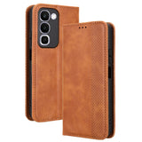 Realme C100 EIDERWOOD Kunstskinn Flip Deksel m. Kortlomme & Stativfunksjon - Brun