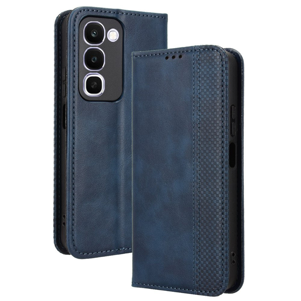 Realme C100 EIDERWOOD Kunstskinn Flip Deksel m. Kortlomme & Stativfunksjon - Blå