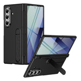 Samsung Galaxy Z Fold8 Hard Plast Deksel m. Skjermbeskytter & Støttefunksjon - Svart
