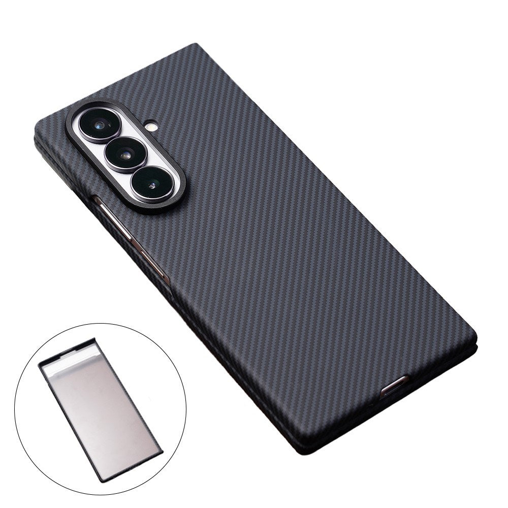 Samsung Galaxy Z Fold8 Hardt Plast Carbon Deksel - MagSafe Kompatibel - Svart